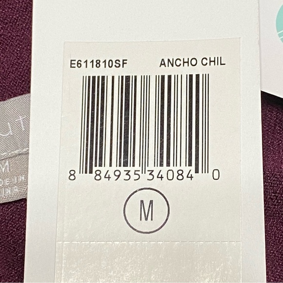 Evolution by Cyrus Burgundy Open Cardigan Button Sleeve NWT Size Medium - Picture 7 of 8